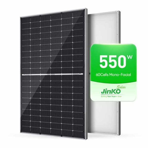 Jinko Tiger Neo N-Type 550W Bifacial Monocrystalline Solar Panel.